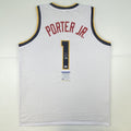 Autographed/Signed Michael Porter Jr. Denver White Basketball Jersey PSA/DNA COA
