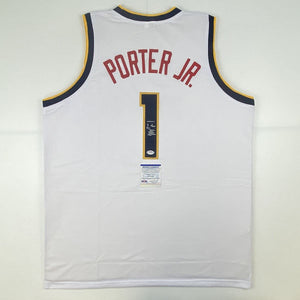 Autographed/Signed Michael Porter Jr. Denver White Basketball Jersey PSA/DNA COA