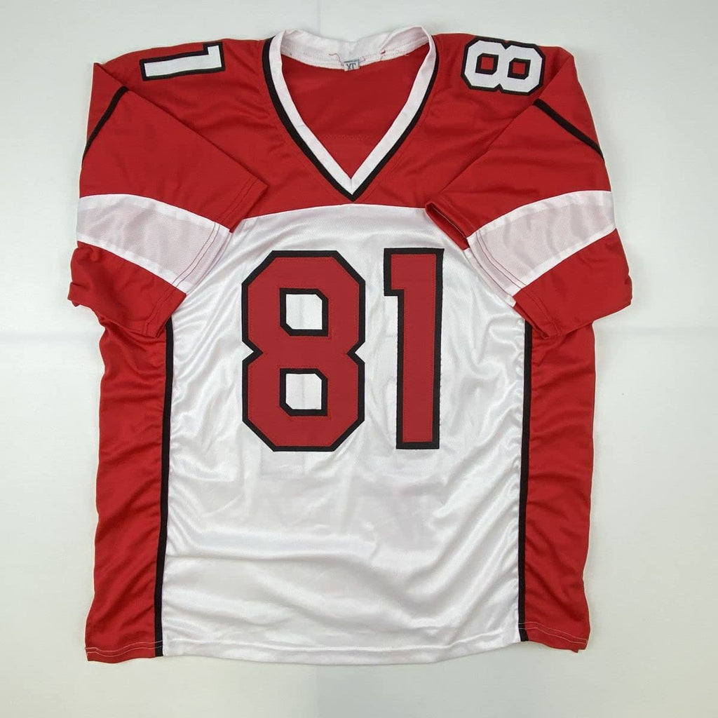 Autographed/Signed Anquan Boldin Arizona White Football Jersey JSA COA