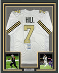 Framed Autographed/Signed Taysom Hill 35x39 New Orleans Color Rush Football Jersey Beckett BAS COA
