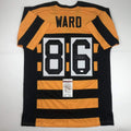 Autographed/Signed Hines Ward Pittsburgh Bumble Bee Football Jersey JSA COA