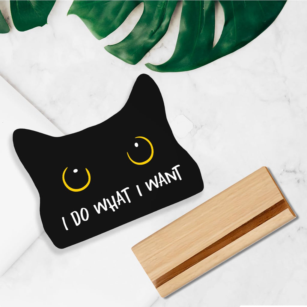 Black Cat Halloween Bathroom Decor Acrylic Funny Cat Sign Home Decor 8x12