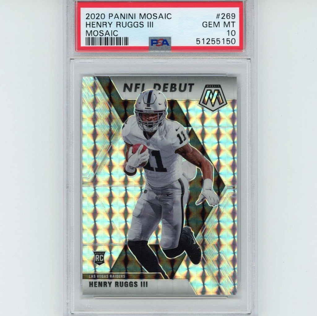 Graded 2020 Panini Mosaic Henry Ruggs III #269 Rookie RC Football Card PSA 10 Gem Mint