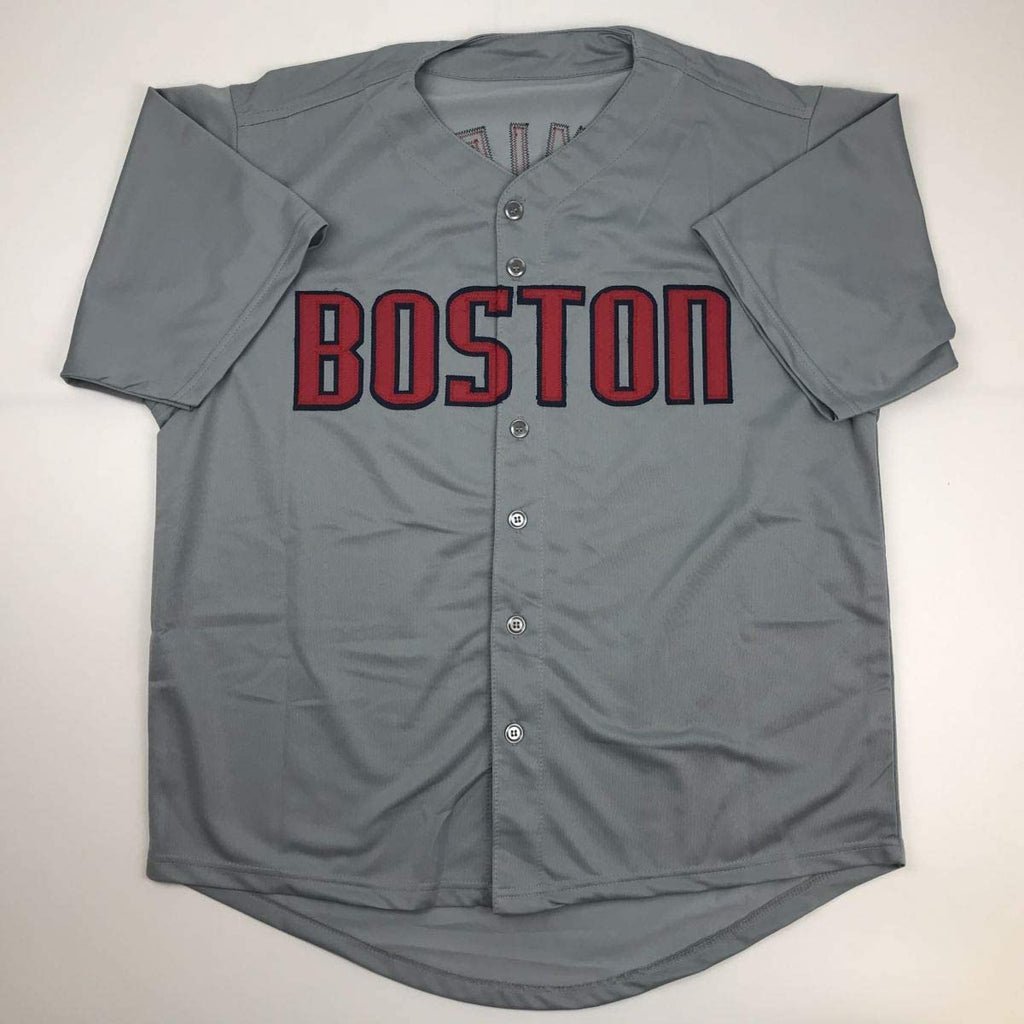 Autographed/Signed Hanley Ramirez Boston Grey Baseball Jersey JSA COA
