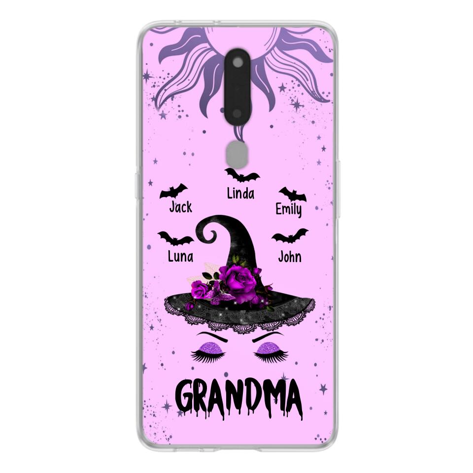 Personalized Grandma Witch Phone Case - Up to 5 Kid's - Best Gift For Grandma - Grandma, Gigi, Nana, Mama