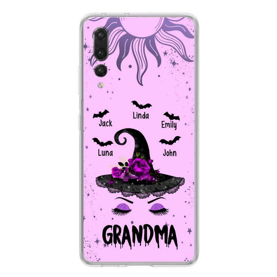 Personalized Grandma Witch Phone Case - Up to 5 Kid's - Best Gift For Grandma - Grandma, Gigi, Nana, Mama