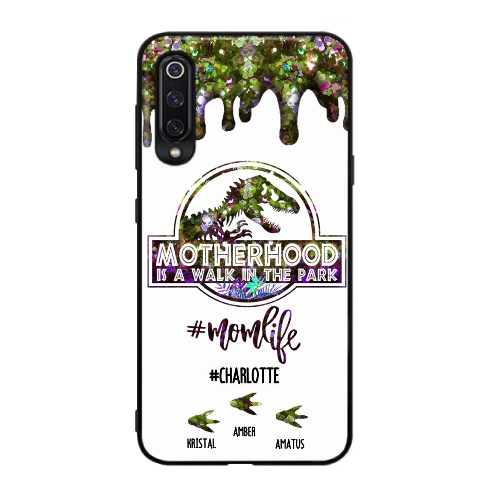 Personalized Mama Dinosaur Phone Case - Best Gift For Mothers - Motherhood Is A Walk In The Park - Phone Case For Xiaomi, Oppo And Huawei - 2QCGS1