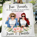 Personalized Bestie Fleece Throw Blanket/Quilt - Gift For Best Friends - Besties Forever