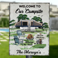 Personalized Camping Vertical Metal Sign - Gift For Camping Lovers - Welcome To Our Campsite