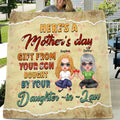 Personalized Mother & Daughter-In-Law Fleece Throw Blanket/Quilt - Mother's Days Gift From Your Son Bought By Your Daughter In Law