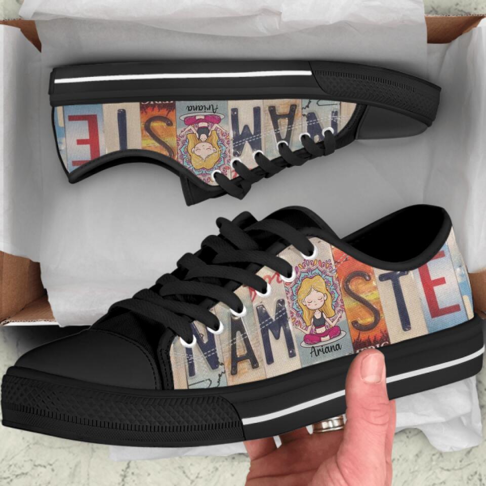 Personalized Yoga Sneakers - Gift Idea For Yoga Lover - Namaste Yoga - 80NV4E