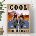 Personalized Couple Motorcycle Poster - Gift Idea For Couple/Friends - Cool Riders