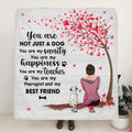 Personalized Mother's Day/Father's Day Gift For Dog Mom/Dad - Mom/Dad With Up to 3 Pets Fleece Blanket - You are my therapist and my best friend