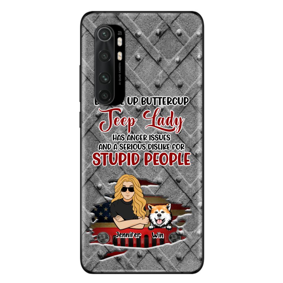 Custom Personalized Off-road Dog Lady Phone Case - Up to 4 Dogs - Gift Idea For Dogs Lover - Off-road Lady Has Anger Issues And A Serious Dislike - Case For Xiaomi, Oppo And Huawei