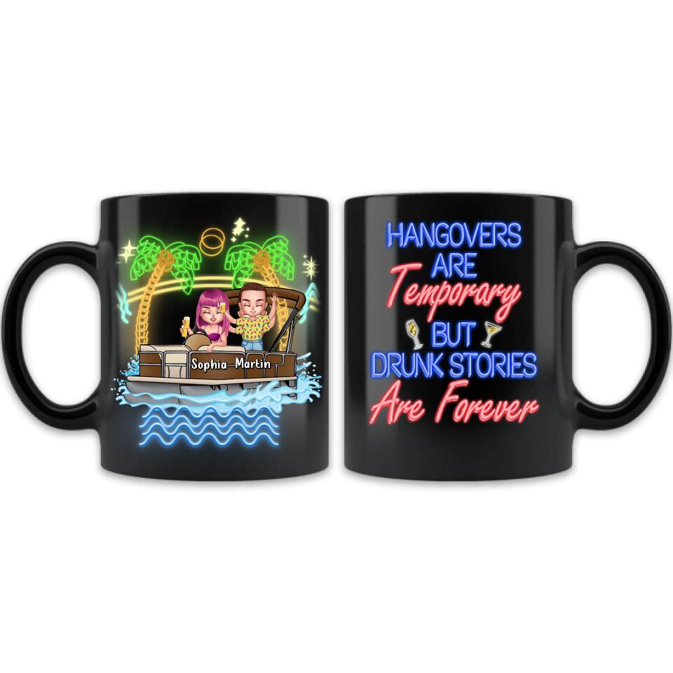 Personalized Pontoon Friends Coffee Mug - Up to 4 People - Gift Idea For Friends - There Are Two Absolutes In Life Pontoon Friends And Alcohol