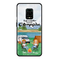 Personalized Camping Chibi Phone Case - Couple With Up to 2 Dogs - Gift Idea For Dog/Camping Lover - Life Is Better Around The Campfire - Case For Xiaomi, Oppo And Huawei