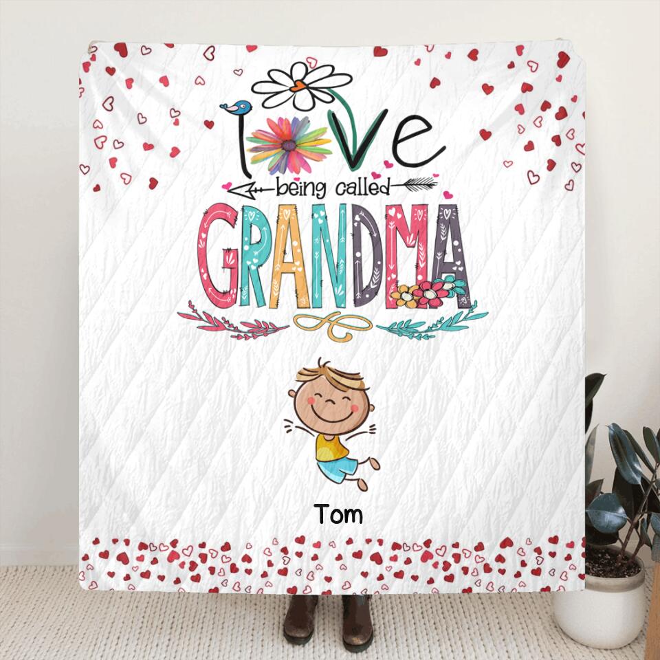 Personalized Blessed To Be Called Nana Pillow Cover/Quilt/Fleece Blanket - Up to 14 Kids - Gift Idea For Nana/Mama/Kids