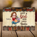 Personalized Book Girl Accessory Pouch - Gift Idea For Book Lover - Just A Girl Who Loves Books