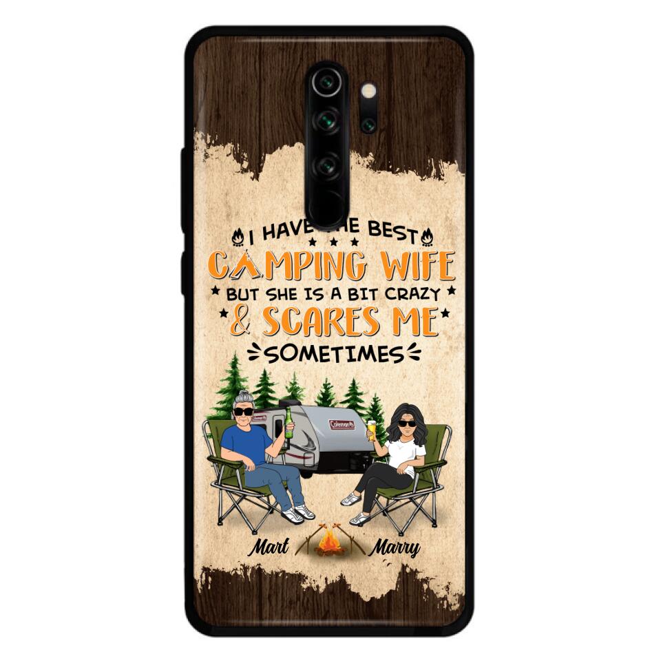 Custom Personalized Camping Couple Phone Case - Gift Idea For Camping Lover - I Have The Best Camping Wife But She Is A Bit Crazy & Scares Me Sometimes - Case For Xiaomi, Oppo And Huawei