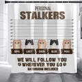 Personalized Cat Shower Curtain - Gift For Cat Lovers With Up To 5 Cats - We Will Follow You