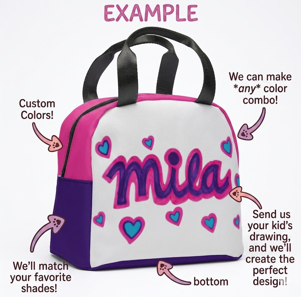 Custom Printed Insulated Lunch Tote Bag - Upload your Photo