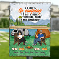 Personalized Camping Vertical Metal Sign - Gift Idea For Camping Lovers/Pet Lovers - I Only Go Camping 3 Days A Week