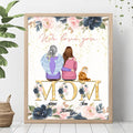 Personalized Mom Poster - Children With Up to 2 Pets - Mother's Day Gift For Mom - We Love You