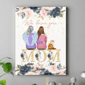 Personalized Mom Canvas - Children With Up to 2 Pets - Mother's Day Gift For Mom - We Love You