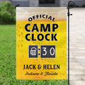 Personalized Garden Flag - Gift Idea For Couple - Official Camp Clock