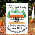 Personalized Dog Camper Flag Sign - Up to 5 Dogs - Best Gift For Dog Lover -  Home Is Where We Bark It