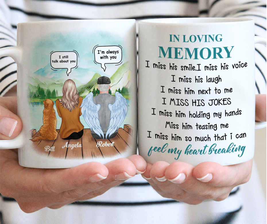 Personalized Memorial Coffee Mug - Gift From Daughter To Father - I Miss Him So Much