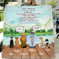 Personalized Memorial Fleece Throw Blanket/Quilt - Memorial Gift From Daughter To Father With Up To 4 Dogs - I Miss Him So Much