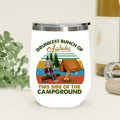 Personalized Camping Wine Tumbler - Gift Idea For Friends/Camping Lover - Up to 5 People - Drunkest Bunch Of Assholes This Side Of The Campground
