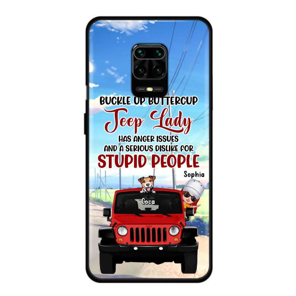 Personalized Off-road Lady Phone Case - Up to 5 Dogs - Gift Idea For Dog/Off-road Lover - Buckle Up Buttercup - Case For Xiaomi, Huawei And Oppo