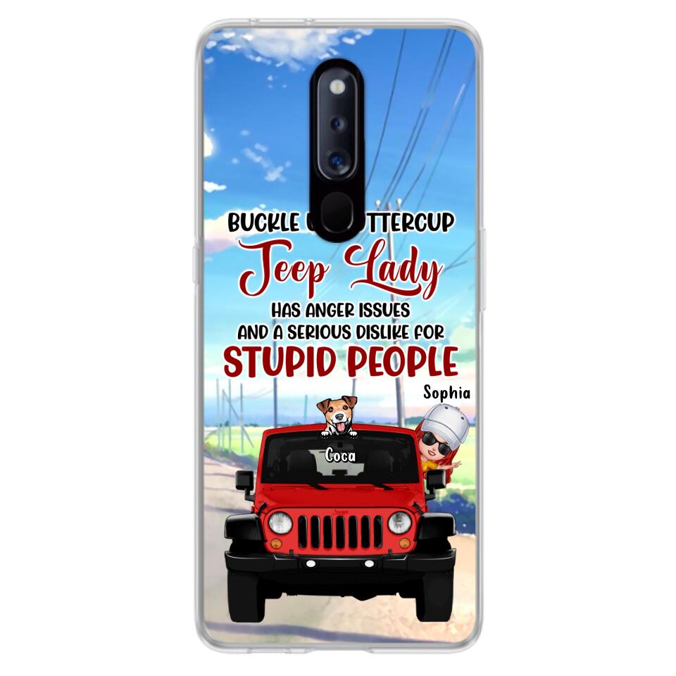Personalized Off-road Lady Phone Case - Up to 5 Dogs - Gift Idea For Dog/Off-road Lover - Buckle Up Buttercup - Case For Xiaomi, Huawei And Oppo