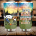 Personalized Husband And Wife Camping Tumbler - Gift Idea For Camping Couple - I Never Dreamed I'd Grow Up To Be A Super Cool Husband Of A Freaking Awesome Crazy Spoiled Camping Lady