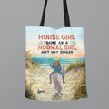 Personalized Horse Girl Canvas Bag - Up to 3 People - Gift Idea For Horse Lover - Horse Girl Same As A Normal Girl Just Way Cooler