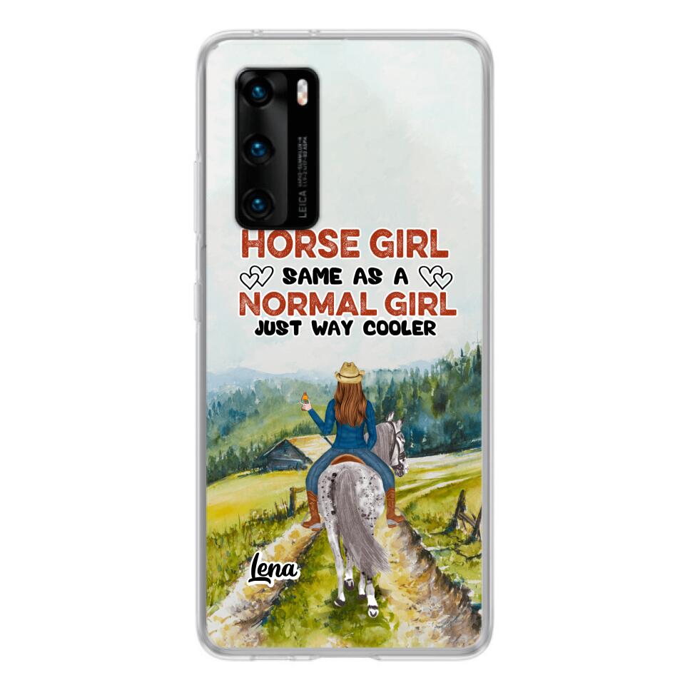 Personalized Horse Girl Phone Case - Up to 3 People - Gift Idea For Horse Lover - Horse Girl Same As A Normal Girl Just Way Cooler - Case For Xiaomi/Huawei/Oppo
