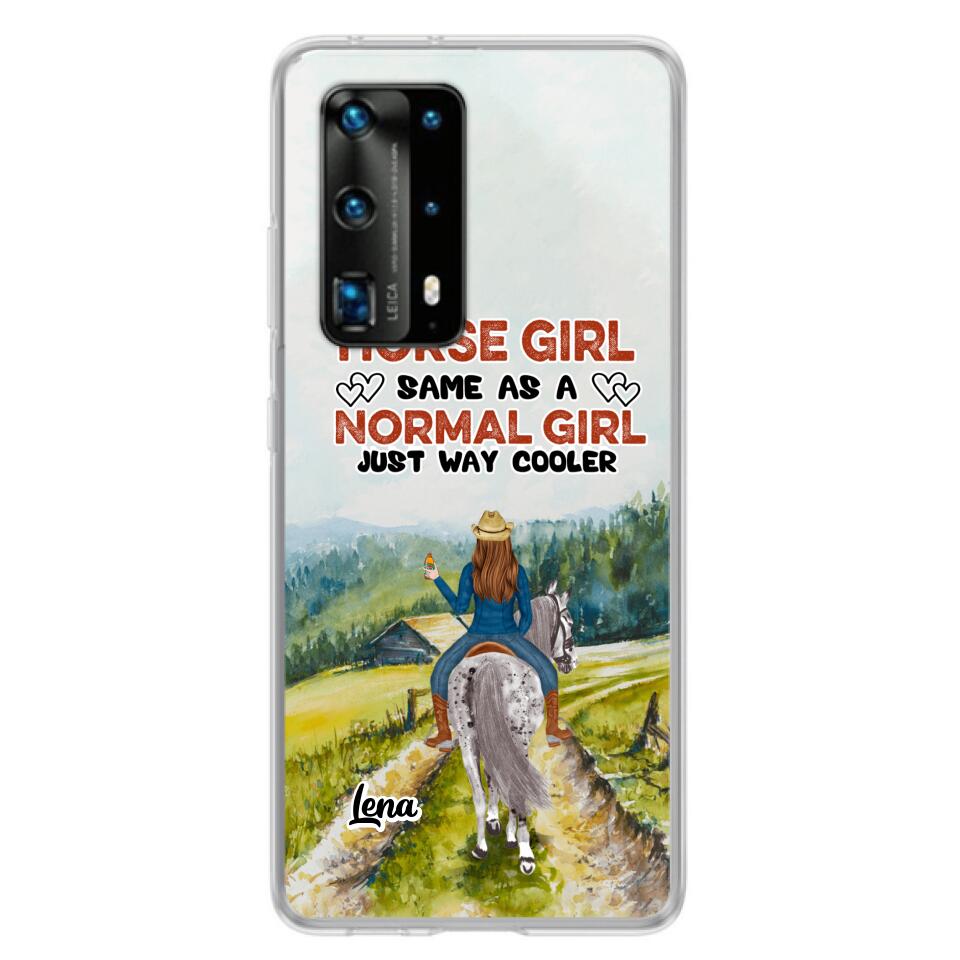 Personalized Horse Girl Phone Case - Up to 3 People - Gift Idea For Horse Lover - Horse Girl Same As A Normal Girl Just Way Cooler - Case For Xiaomi/Huawei/Oppo