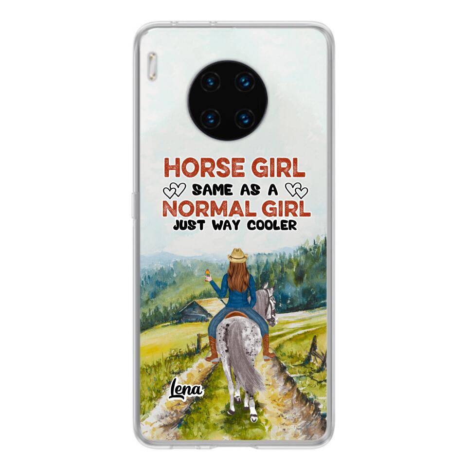 Personalized Horse Girl Phone Case - Up to 3 People - Gift Idea For Horse Lover - Horse Girl Same As A Normal Girl Just Way Cooler - Case For Xiaomi/Huawei/Oppo