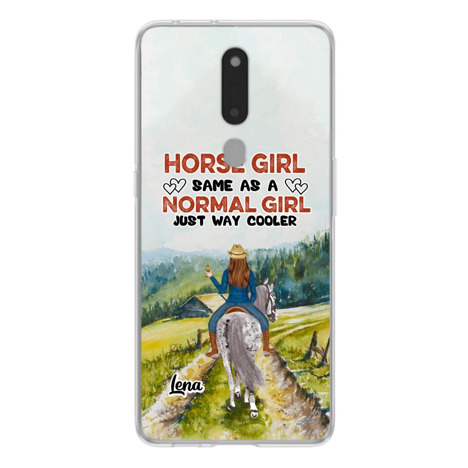 Personalized Horse Girl Phone Case - Up to 3 People - Gift Idea For Horse Lover - Horse Girl Same As A Normal Girl Just Way Cooler - Case For Xiaomi/Huawei/Oppo