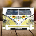 Custom Personalized Sunflower Peace Bus Accessory Pouch - Best Gift Idea For Bus Lovers