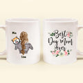 Personalized Dog Mom Coffee Mug - Up to 4 Dogs - Mother's Day Best Gift Idea For Dog Lovers - Best Dog Mom Ever