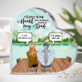 Personalized Memorial Dad Heart-Shaped Acrylic Plaque - Gift Idea For Father's Day - My Dad Was So Amazing God Made Him An Angel