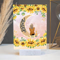 Personalized Pet Mom Sunflower Acrylic Plaque - Gift Idea For Dog/Cat Lover - Up to 5 Pets - I Love You To The Moon And Back