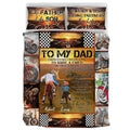 Personalized Father & Son Biker Quilt Bed Sets - Gift Idea For Bike Lovers From Son To Father - To My Dad