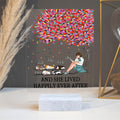 Personalized Reading Girl Acrylic Plaque - Up to 5 Pets - Gift Idea For Book/Dog/Cat Lover - In My Dream World Books Are Free And Reading Makes You Thin