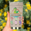 Personalized Dinosaur Tumbler - Gift Idea From Kids To Father with up to 6 Kids - Fatherhood Like A Walk In The Park
