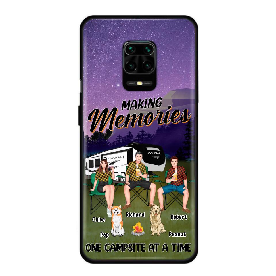 Personalized Camping Phone Case - Gift Idea For Camping Lover/Friends/Couple - Up to 3 People And 2 Dogs - Making Memories One Campsite At A Time - Case For Xiaomi, Oppo And Huawei