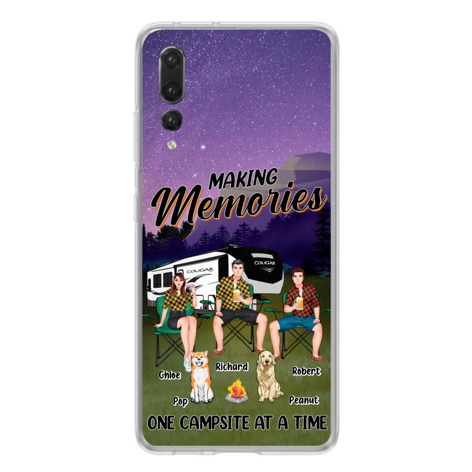 Personalized Camping Phone Case - Gift Idea For Camping Lover/Friends/Couple - Up to 3 People And 2 Dogs - Making Memories One Campsite At A Time - Case For Xiaomi, Oppo And Huawei